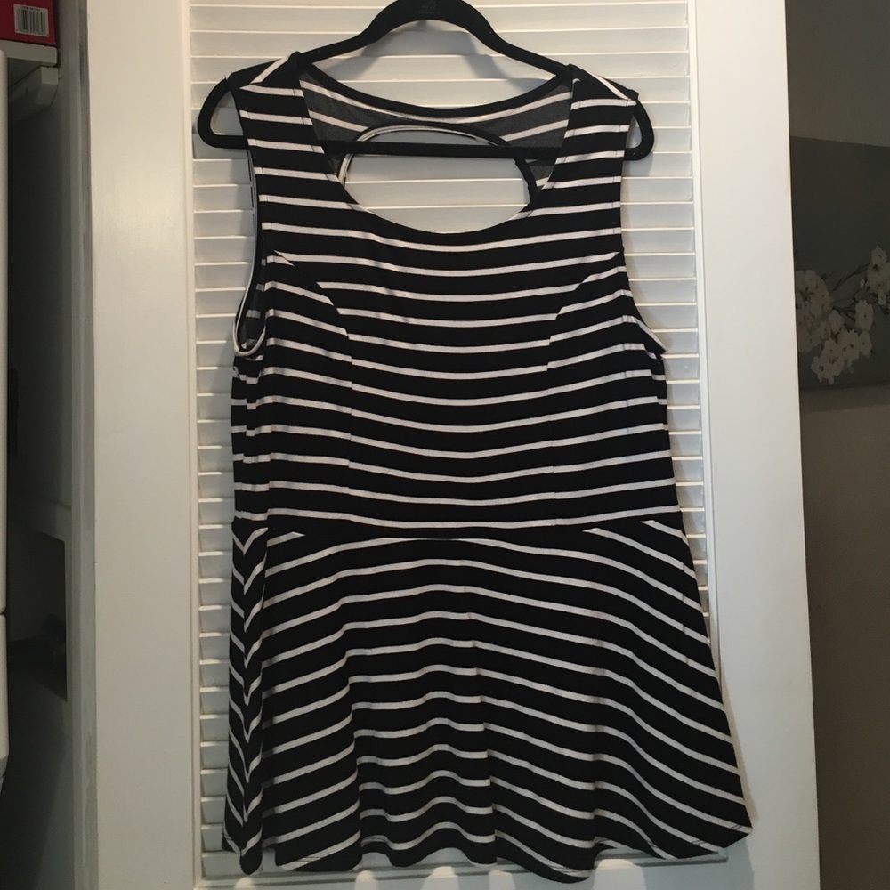 Torrid Striped Drop Waist Top